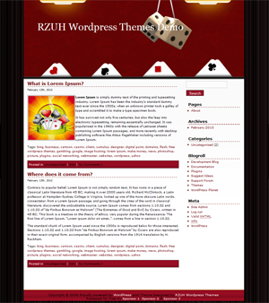 “Casino Cards”  WordPress Theme 1