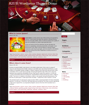“Casino Cards” WordPress Theme 5
