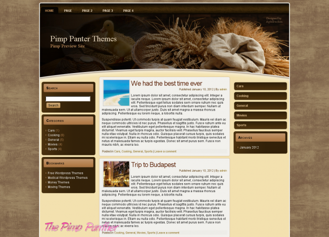 Baking WP Theme