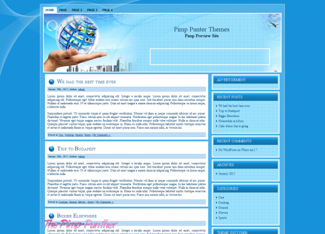 Blue Business WP Layout