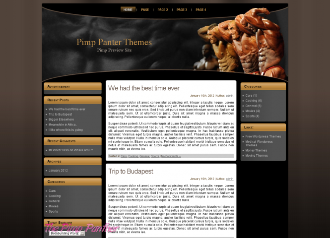 Bodybuilding Wordpress Theme