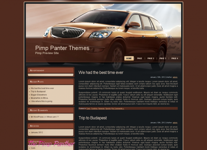 Brown Car Theme
