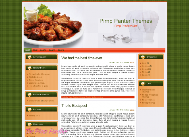Cooking WP Theme