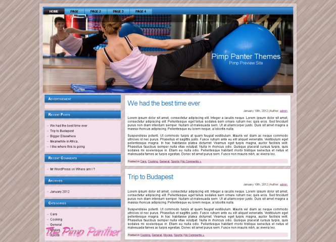 Pilates Wordpress Theme