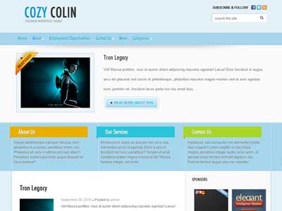 free wordpress theme Cozy Colin