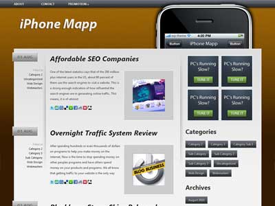 free wordpress theme iPhone Mapp Free WordPress Theme