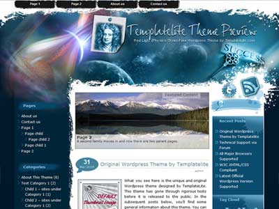 free wordpress theme Red Light Physics