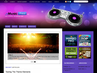free wordpress theme MusicPress Theme