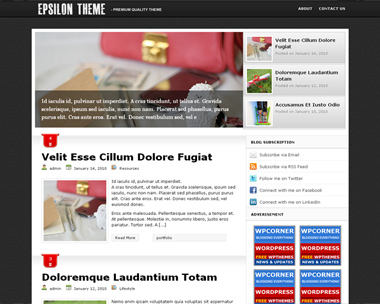 free wordpress theme Epsilon Theme