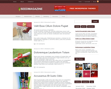 free wordpress theme Seed Magazine Theme