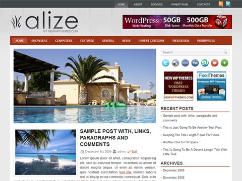 Free WordPress Theme – Alize. Free Download