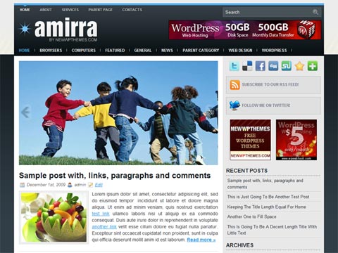 Free WordPress Theme – Amirra. Free Download