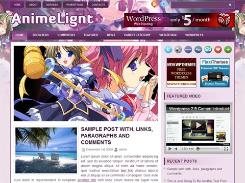 AnimeLight – Free Premium WordPress Theme