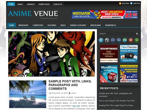 Anime Venue – Free Premium WordPress Theme