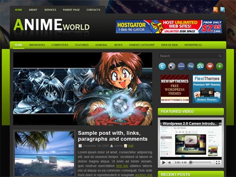 Free WordPress Theme – AnimeWorld. Free Download