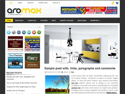 free wordpress theme Aromax