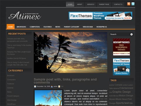 free wordpress theme Atimex – Free Premium WordPress Theme