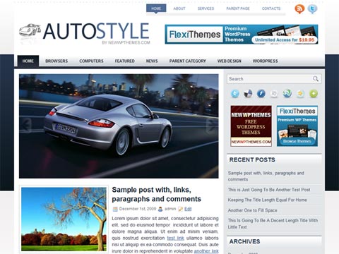 free wordpress theme AutoStyle – Free Premium WordPress Theme