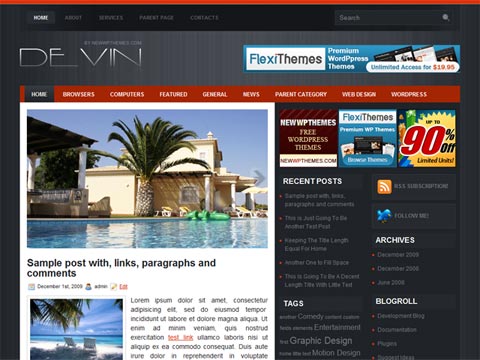 Devin – Free Premium WordPress Theme