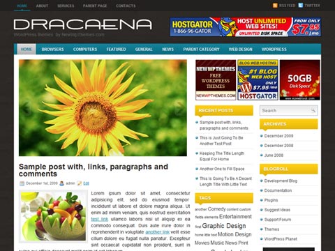 Free WordPress Theme – Dracaena. Free Download