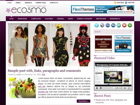 Free WordPress Theme – Ecosmo. Free Download