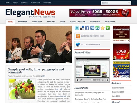 free wordpress theme Free WordPress Theme – Elegant News. Free Download