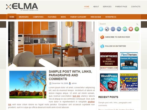 free wordpress theme Elma – Free Premium WordPress Theme