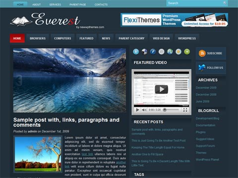 free wordpress theme Everest – Free Premium WordPress Theme