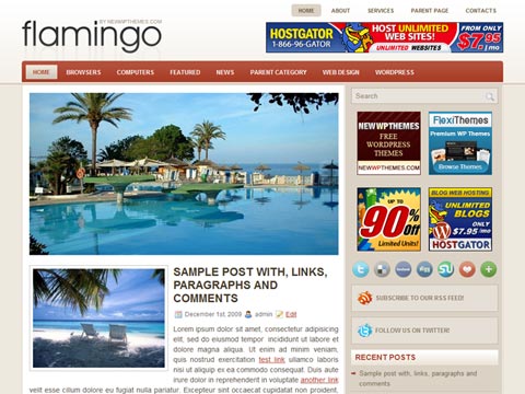 Flamingo – Free Premium WordPress Theme