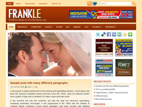 Free WordPress Theme – Frankle. Free Download