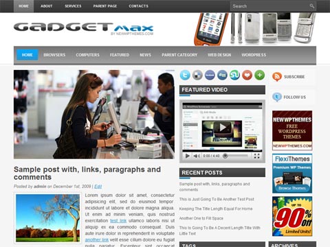 free wordpress theme GadgetMax – Free Premium WordPress Theme