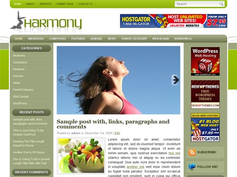 Free WordPress Theme – Harmony. Free Download