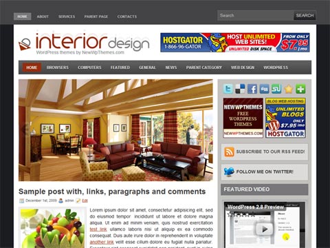 Free WordPress Theme – Interior Design. Free Download