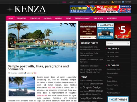 Free WordPress Theme – Kenza. Free Download