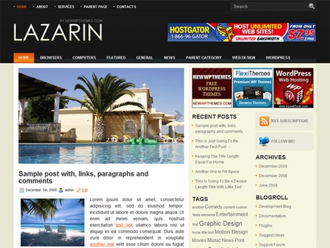 Free WordPress Theme – Lazarin. Free Download