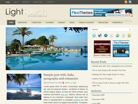 Free WordPress Theme – Light Touch. Free Download
