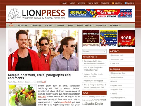 Free WordPress Theme – Lion Press. Free Download