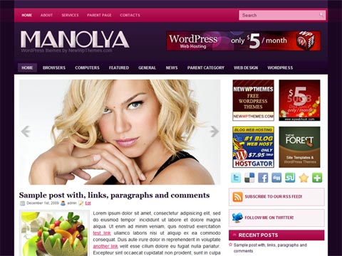 Free WordPress Theme – Manolya. Free Download