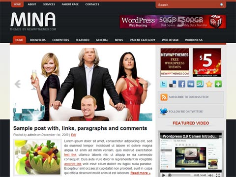 Free WordPress Theme – Mina. Free Download