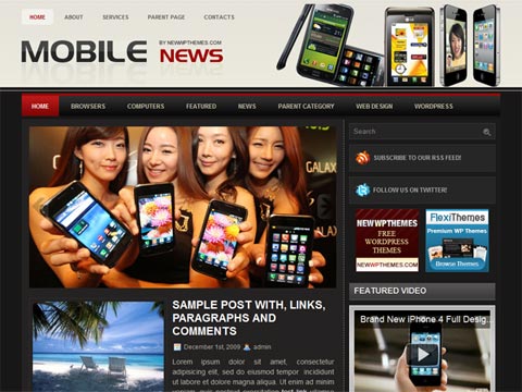 free wordpress theme MobileNews – Free Premium WordPress Theme