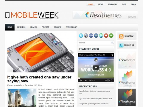 free wordpress theme MobileWeek
