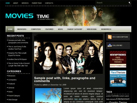 free wordpress theme MoviesTime