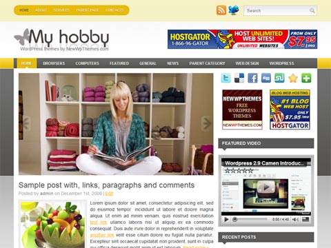 Free WordPress Theme – My Hobby. Free Download.
