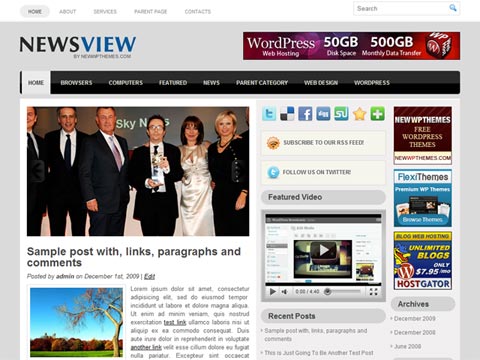 free wordpress theme NewsView