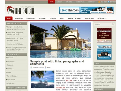 Nicol – Free Premium WordPress Theme