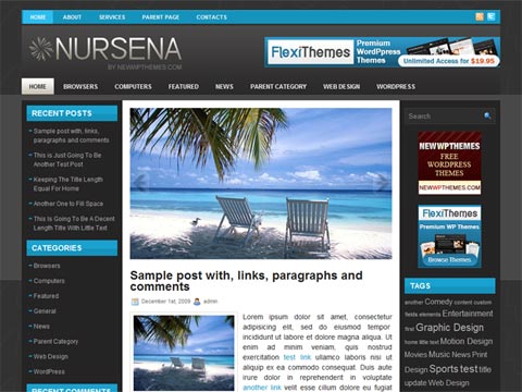 free wordpress theme Nursena – Free Premium WordPress Theme
