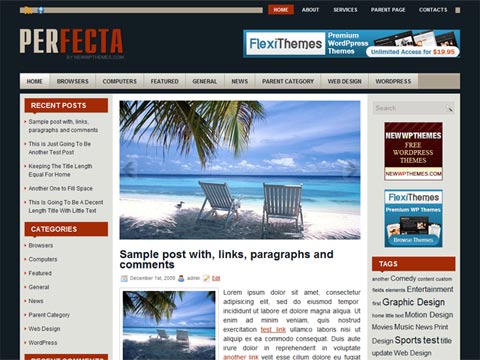 Free WordPress Theme – Perfecta. Free Download