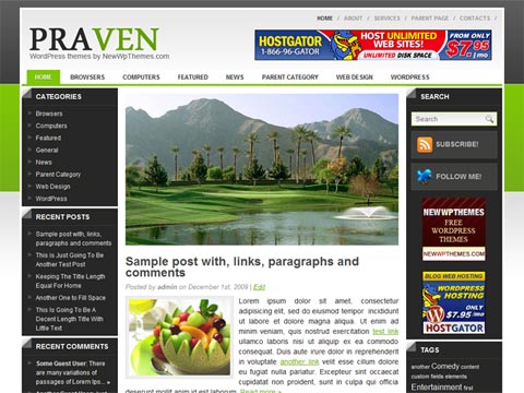 Free WordPress Theme – Praven. Free Download