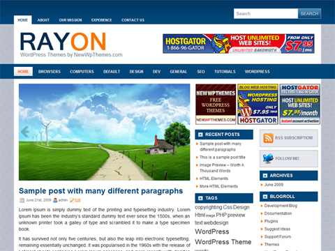 Free WordPress Theme – Rayon. Free Download