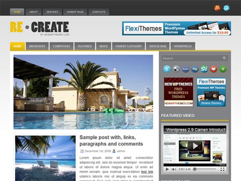 ReCreate – Free Premium WordPress Theme